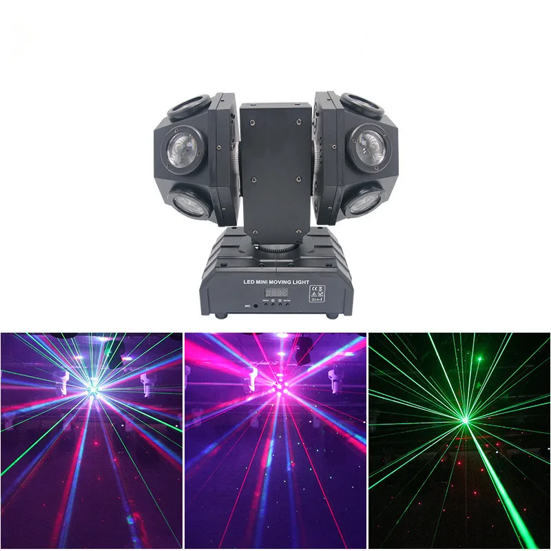 New LED 12 Double Arm moving Head lights 12*10W Strobe Beam Light Bar KTV Room Wedding Stage Lighting