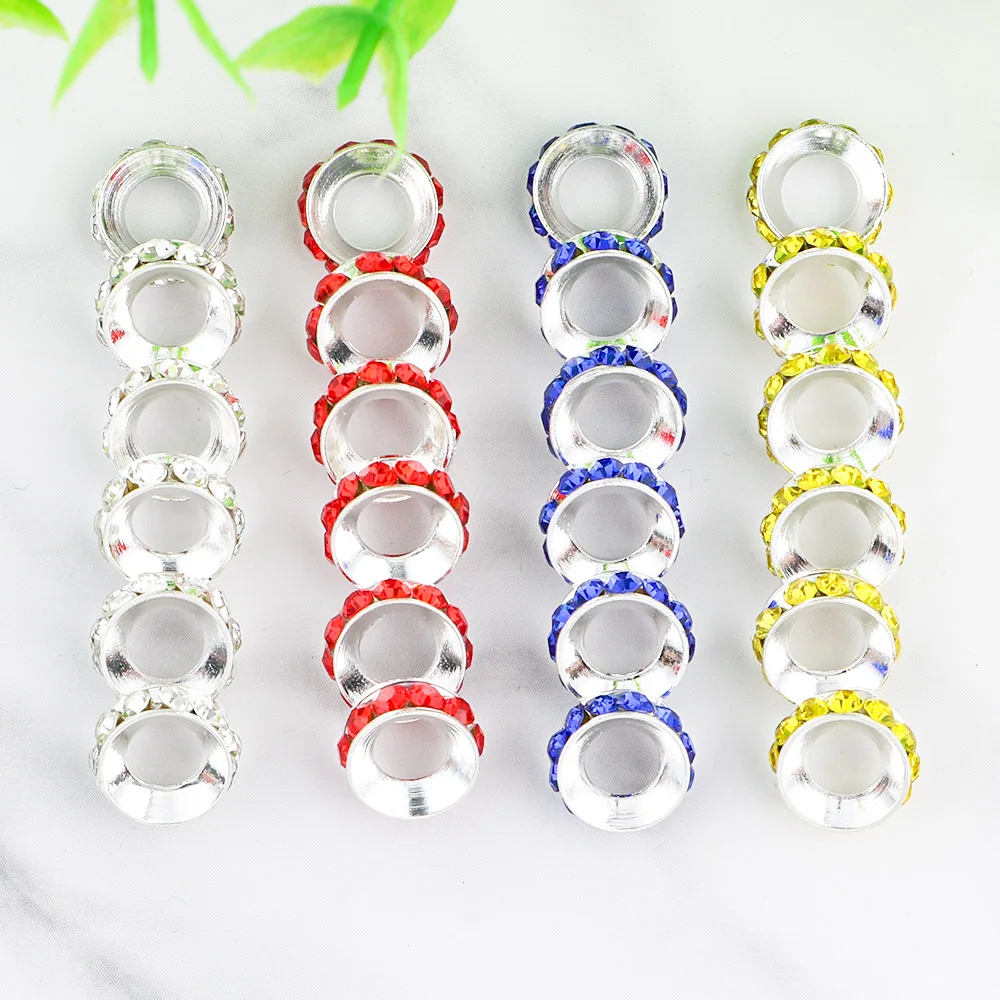 100-200 قطعة معدنية دائرية حجر الراين 10 مللي متر خزر عازل لصنع المجوهرات Earring بها بنفسك القرط سوار قلادة الخ الاكسسوارات اليدوية