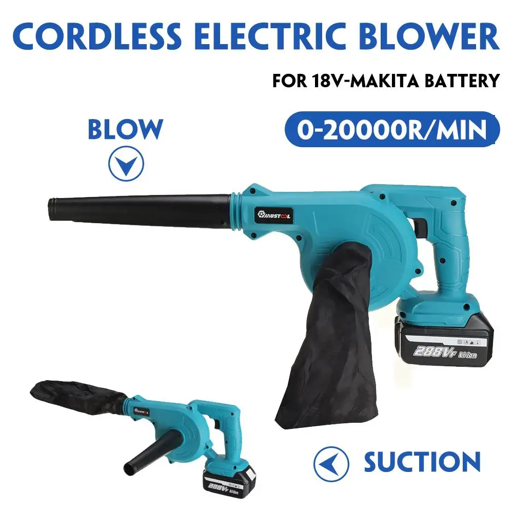 Imagem -03 - Ventilador de ar Elétrico sem Fio Coletor de pó Portátil Portátil Ferramenta Elétrica em Bateria Makita 18v 1500w