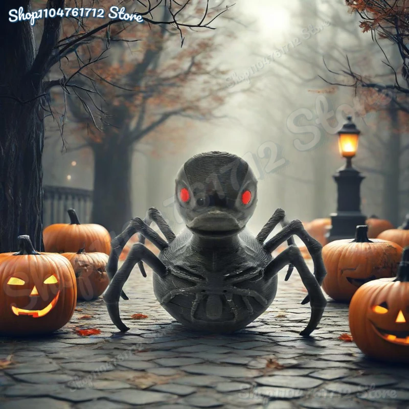 

Halloween Decorations Plastic Spider duck for Home Bar Haunted House Halloween Party Decor Horror Props The spider and the duck