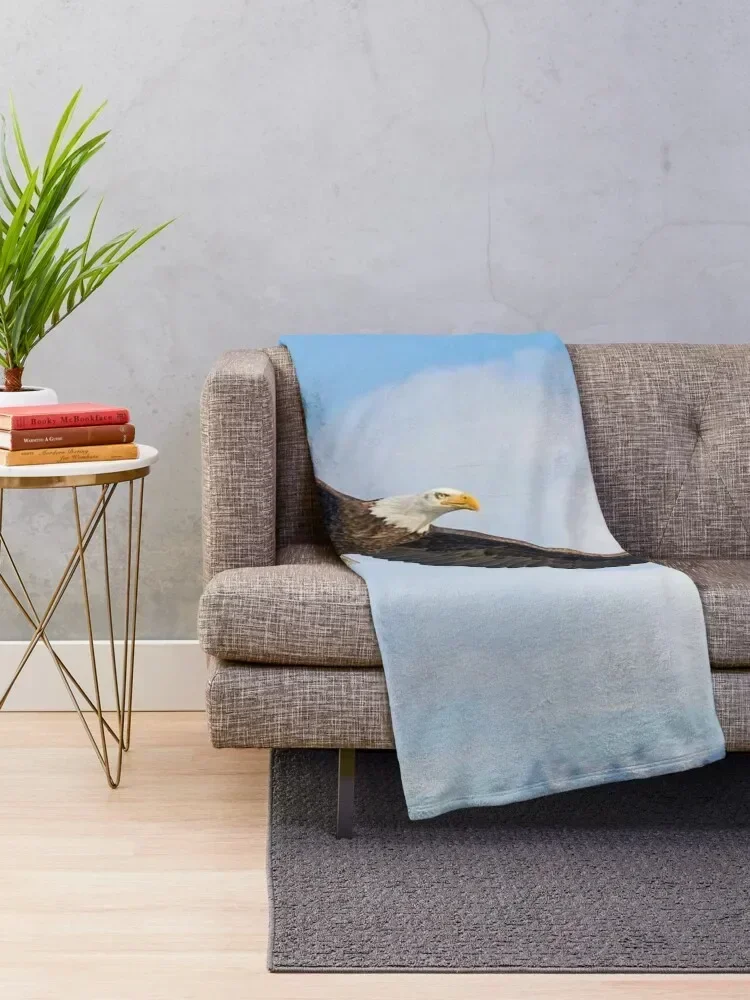 Soaring American Bald Eagle Throw Blanket Luxury Giant Sofa Blankets