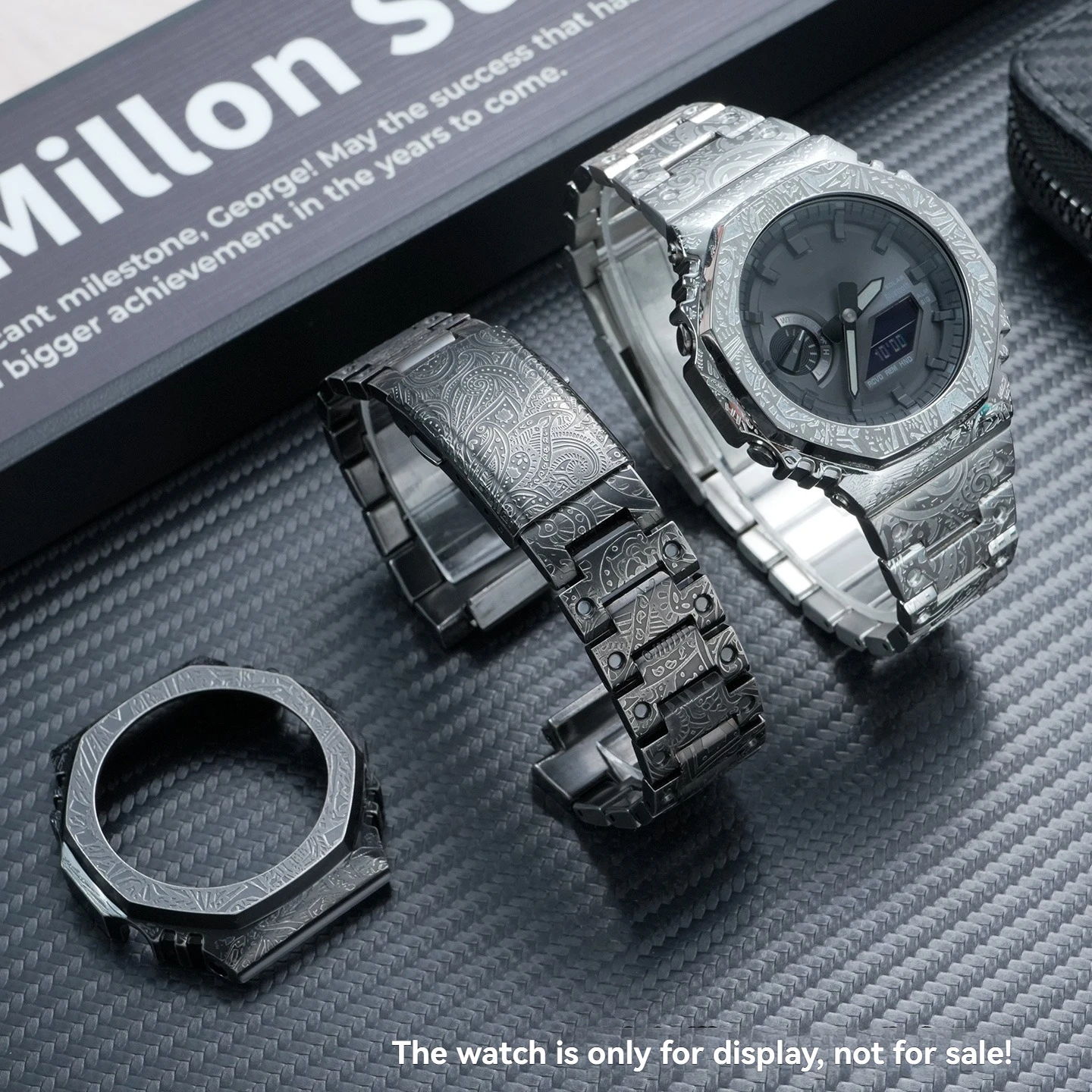 

Для Casio Farmhouse Oak GA-2100/B2100: Модифицированный металлический корпус и ремешок из нержавеющей стали, аксессуары с узором «Кешью», набор из нержавеющей стали