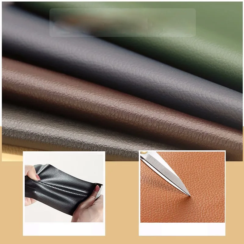 Artificial Soft Synthetic Leather Roll, Litchi Grain, Sofa Repair, Self-Adhesive, Strong Car Cushion, Chair Repair, 30x138cm