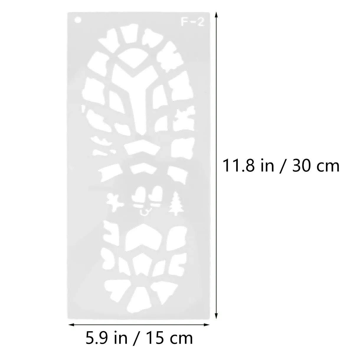10Pcs Footprint Template Christmas Drawing Stencils DIY Snowflake Hollow Out Stencils Holiday Painting Decoration