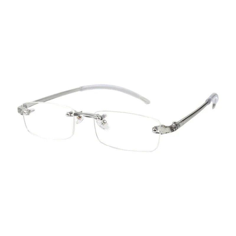 Vintage Rimless Finished Myopia Glasses TR90 Ultralight Soft Men Women Ultralight Resin Nearsighted Eyeglasses Diopters 100~250