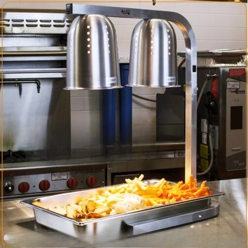 Buffet Warm Food Lamp, Hotel Commercial Double Head Heating and Thermal Insulation Lamp, Cooked Food Barbecue, Adjustable Light