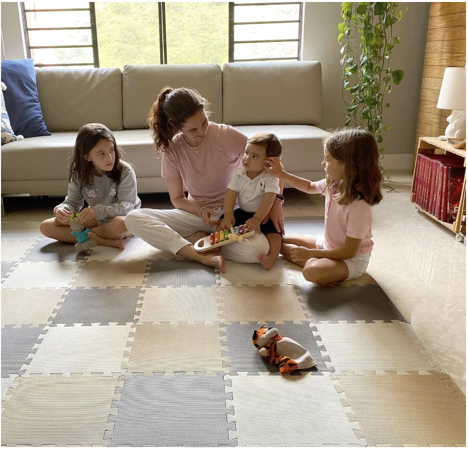 Soft Non-Toxic Baby Play Mat | Toddler Playmat | Colorful Jigsaw Puzzle PlayMat | 16+2 Bonus Squares Foam Floor Mats for Kids