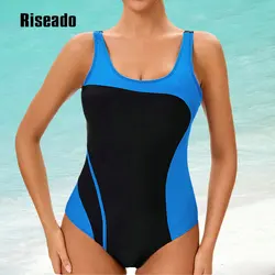 Riseado Swimwear Athletic One Piece Swimsuit U-back for Training, Sports, and Fitness