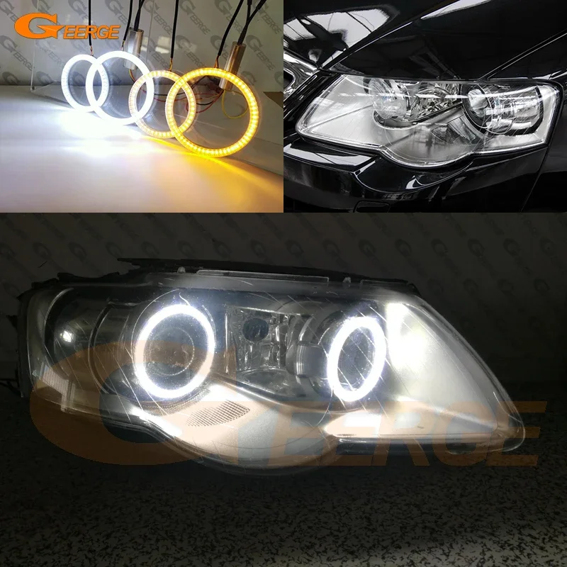 

For Volkswagen VW Passat B6 Magotan 2005 - 2007 2008 2009 2010 Excellent Ultra Bright DRL Turn Signal LED Angel Eyes Halo Rings