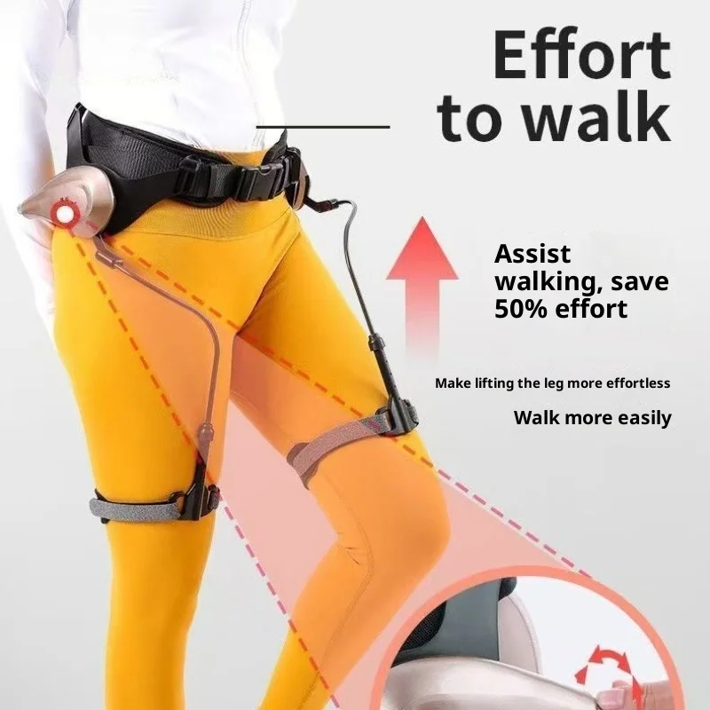 50% Assist Bionic Rehabilitation Walking Aid, Wearable Natural Gravity Leg Lift, Adjustable Angle for Elderly Hemiplegia