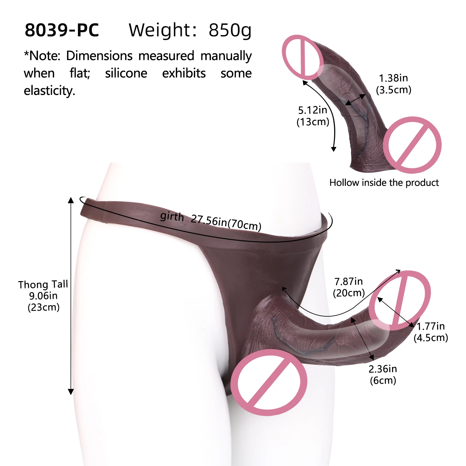 ORALSX نابض بالحياة الجوف دسار للرجال سراويل مع يمكن ارتداؤها القضيب كم ديك تكبير سيليكون ذكر معدات الاستمتاع واللعب الجنسي الكبار #2