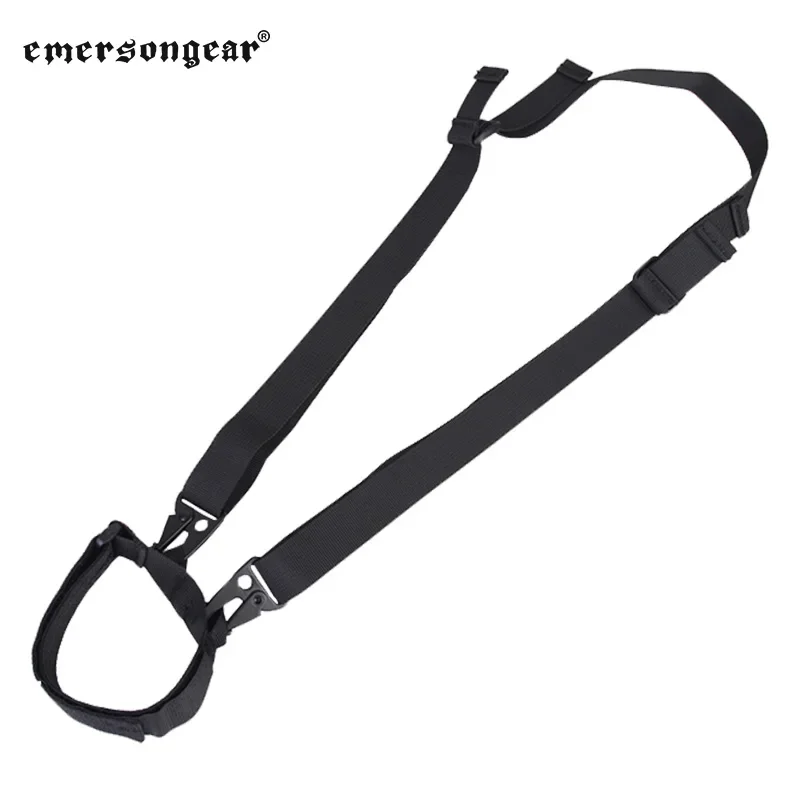 Emersongear Tactical P9O Special Double Gun Sling Two Point Rifle Shoulder Strap Connect Belts Hunting Hiking Shooting Nylon BK