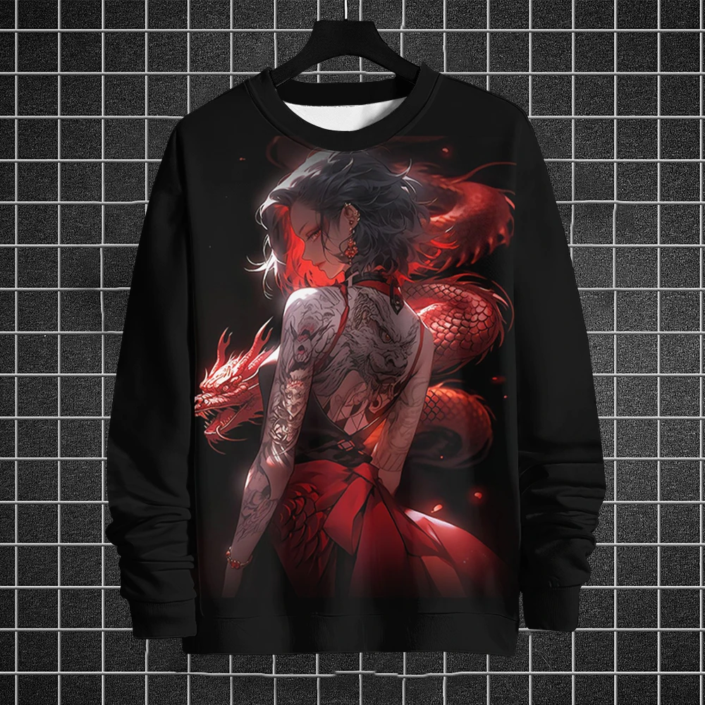 3d Print Anime Men‘S Sweatshirts Long Sleeve T-Shirt Tops Autumn Fashion Oversized Men Clothing Street Hip Hop Hoodies For Men