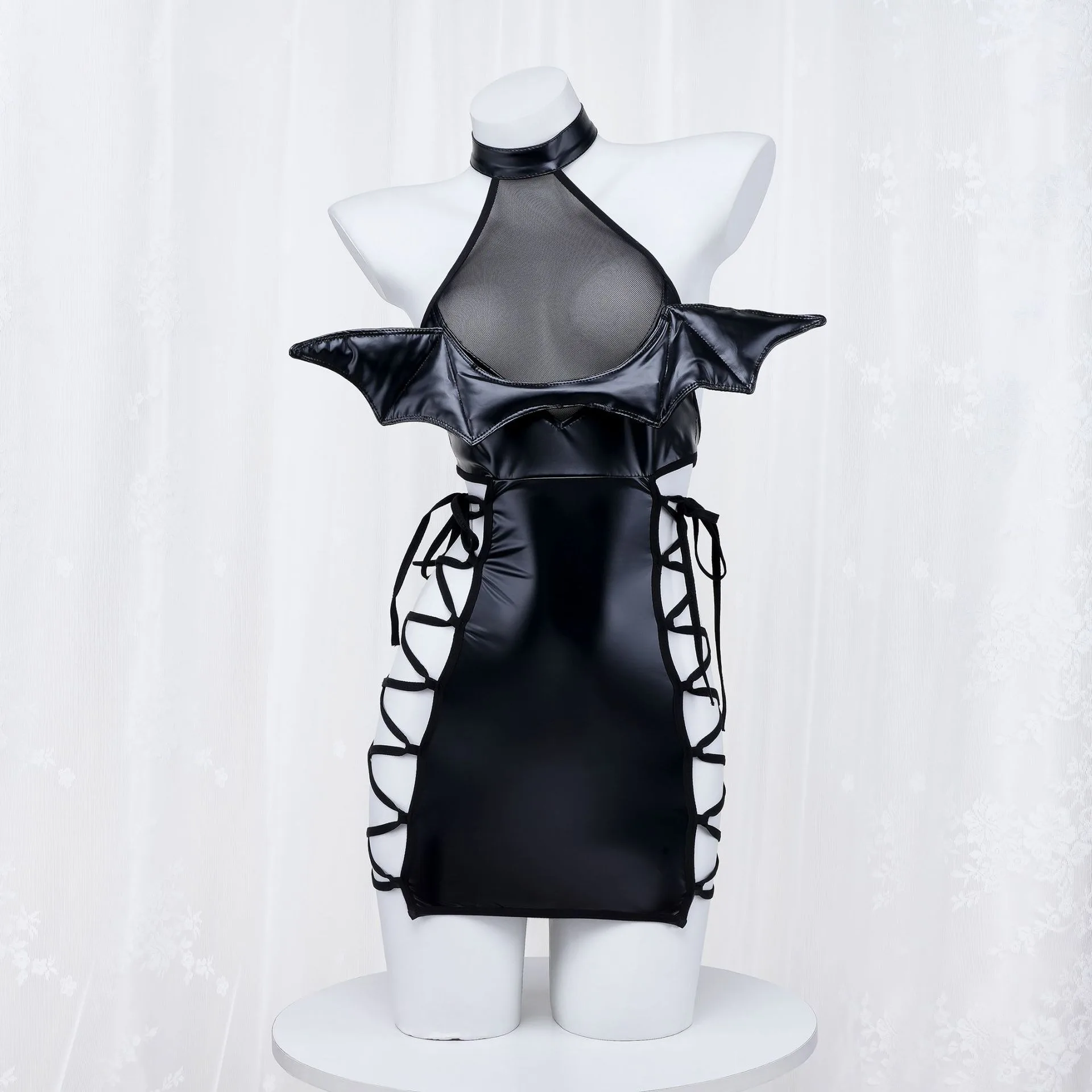 سايبر أنيمي الشيطان الصغير فتاة مدينة الملكة موحدة المرأة كول الشرير الجلود وتتسابق الملابس ازياء الخفافيش فتاة حفلة تأثيري لعبة