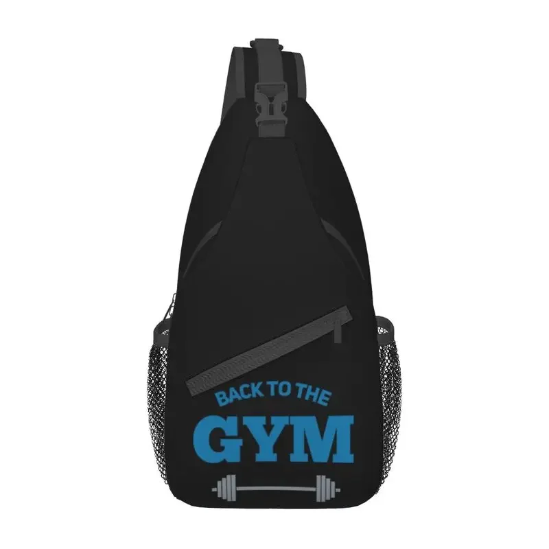 

Back To The Gym Sling Bag Men Fashion Bodybuilding Workout Quote Shoulder Chest Crossbody Backpack Traveling Daypack