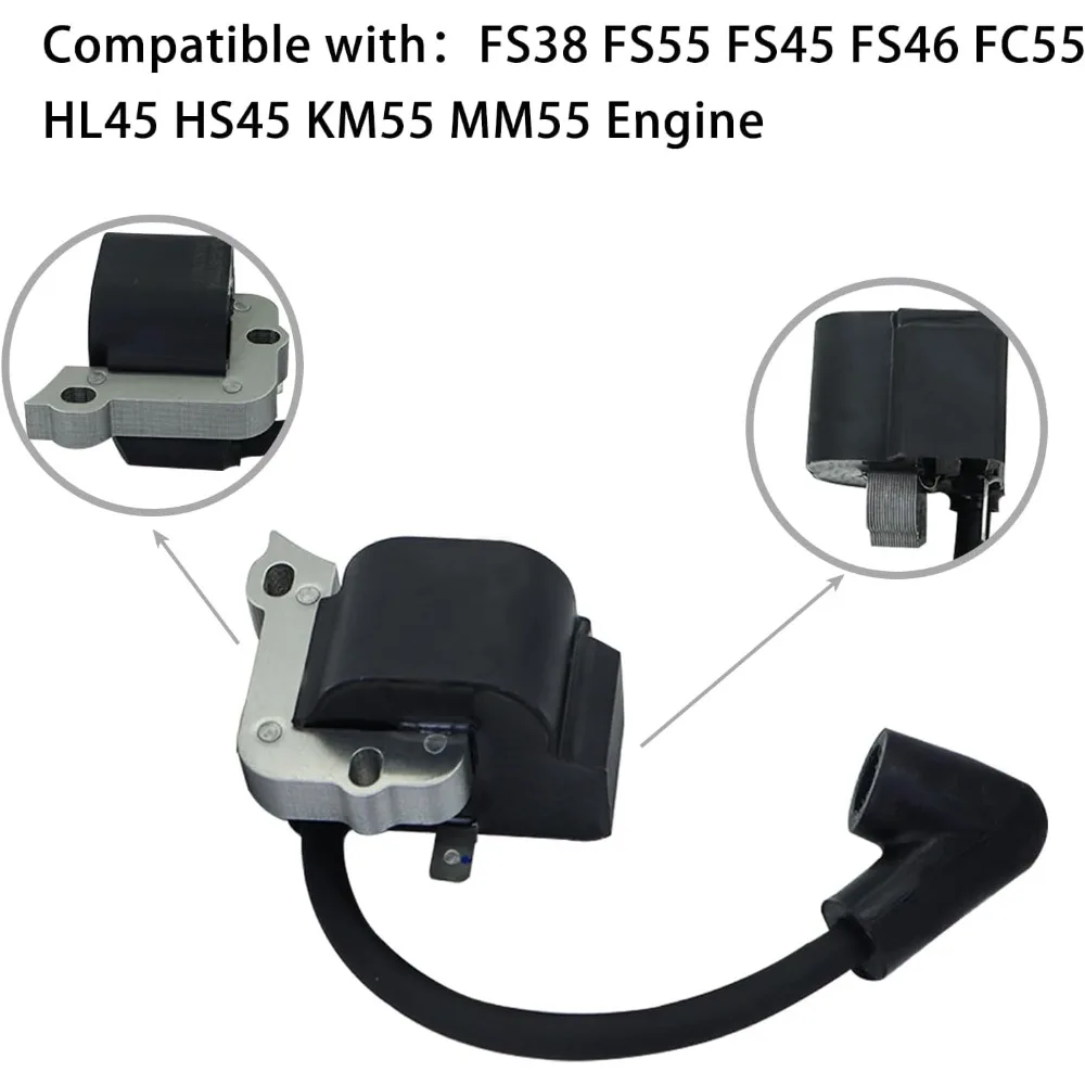 ملف الإشعال البديل Stihl لمحركات التشذيب FS38، FS55، FS45، FS46، FC55، HL45، HS45، KM55، MM55