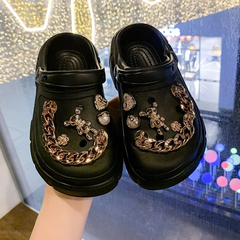 Pantuflas Kid Summer Slippers New DIY Decorative Boy Slipper Platform Girl Slipper Casual Beach Shoes Kid Shoe Designer Shoe슬리퍼