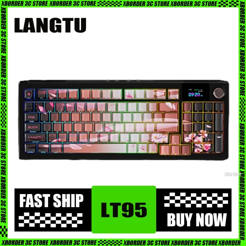 

Langtu LT95 mechanical keyboard side engraved five sided sublimation multi-color RGB hot swappable multiple noise reduction