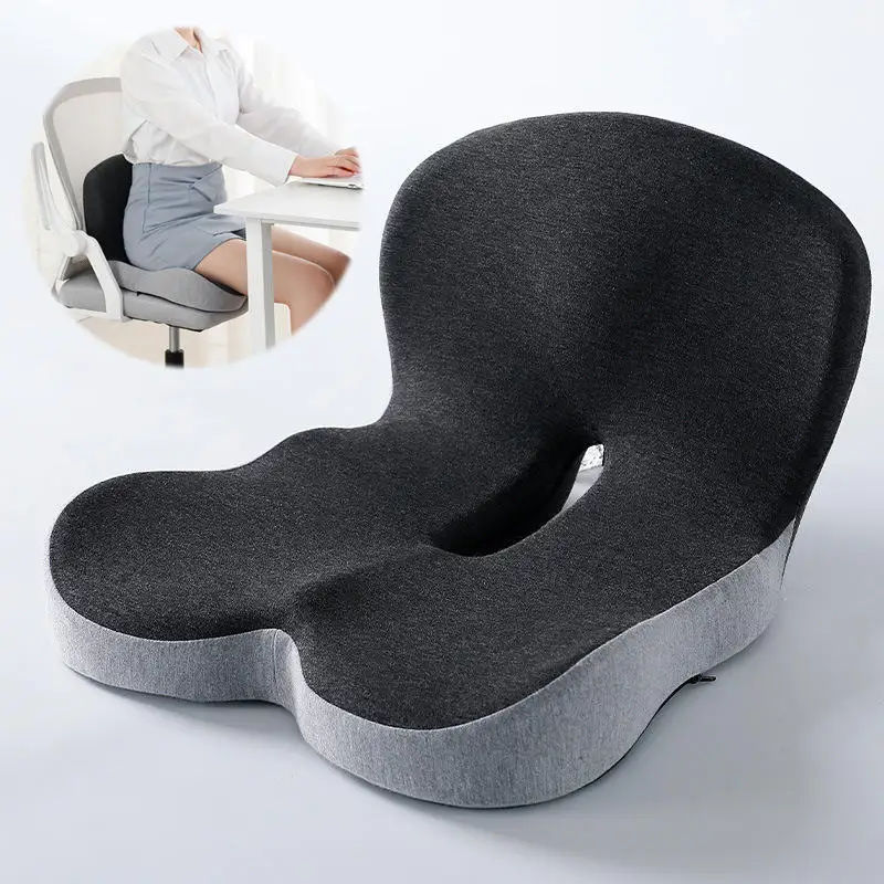 Ergonomic Memory Foam Lumbar Support Cushion Set