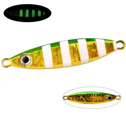 Metal Jig Fishing Lure Micro Jigging Lures 40g 60g 80g Sinking Wobblers Jigs per Sea Fishing Lure luminoso artificiale Hard Bait