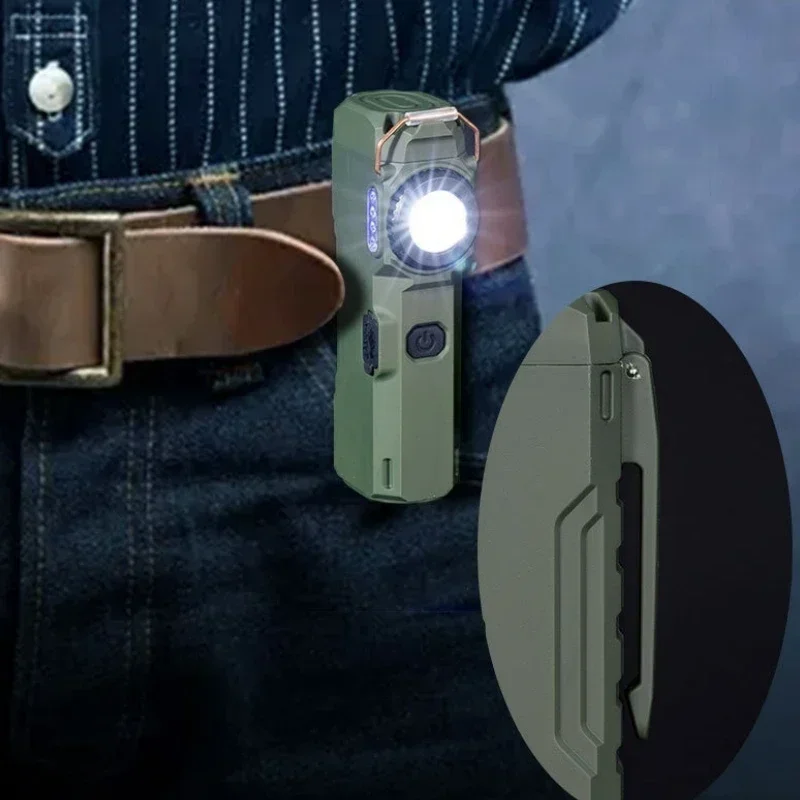 Outdoor Windproof and Waterproof Dual Arc Light Multifunctional Flashlight Emergency Light USB Fast Charging Light Lighter