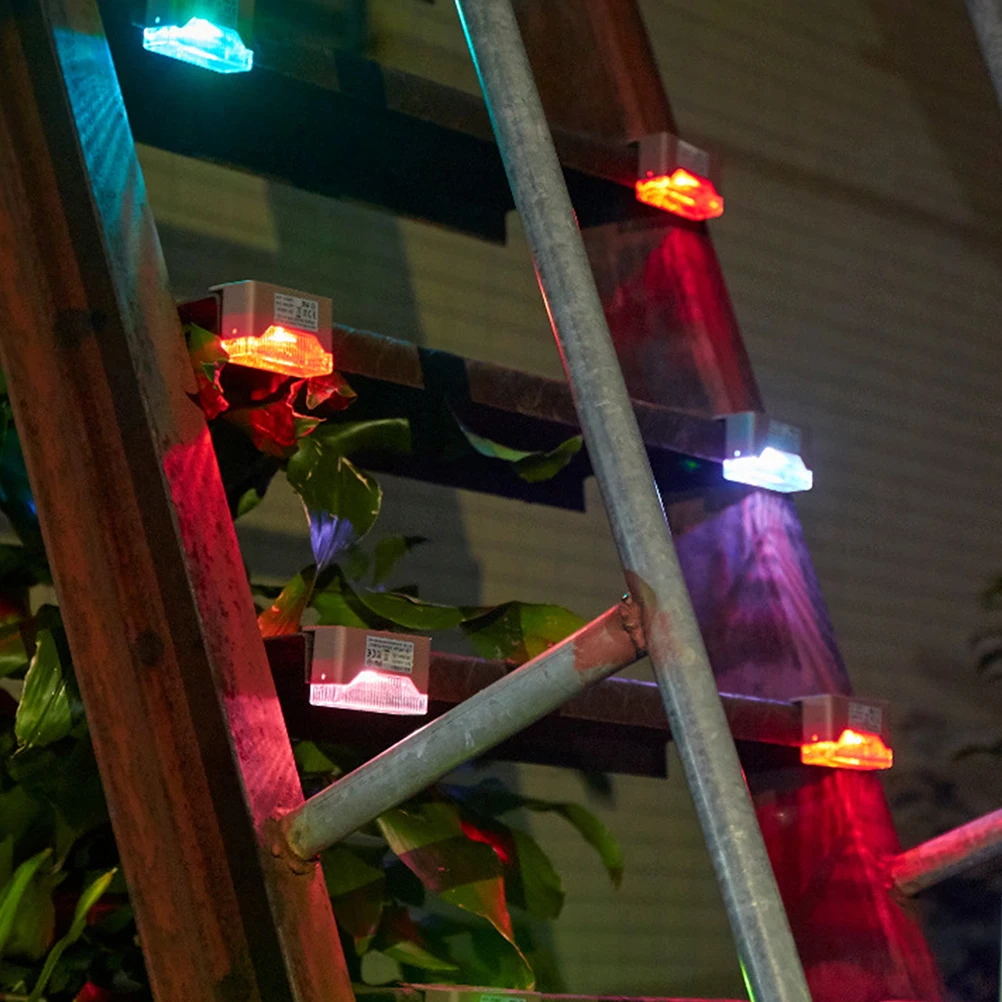 

Solar Fence Lights Outdoor Wall Lamp Garden Lighting outside Fairy Yard Powered