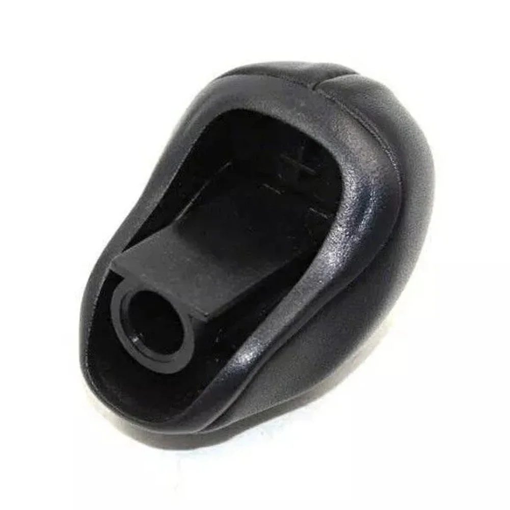 Black Shift Knob 6 Speed Gear Shift Knob PU Leather Reliable Performance Stylish Black Color Aftermarket Part Black Stitching