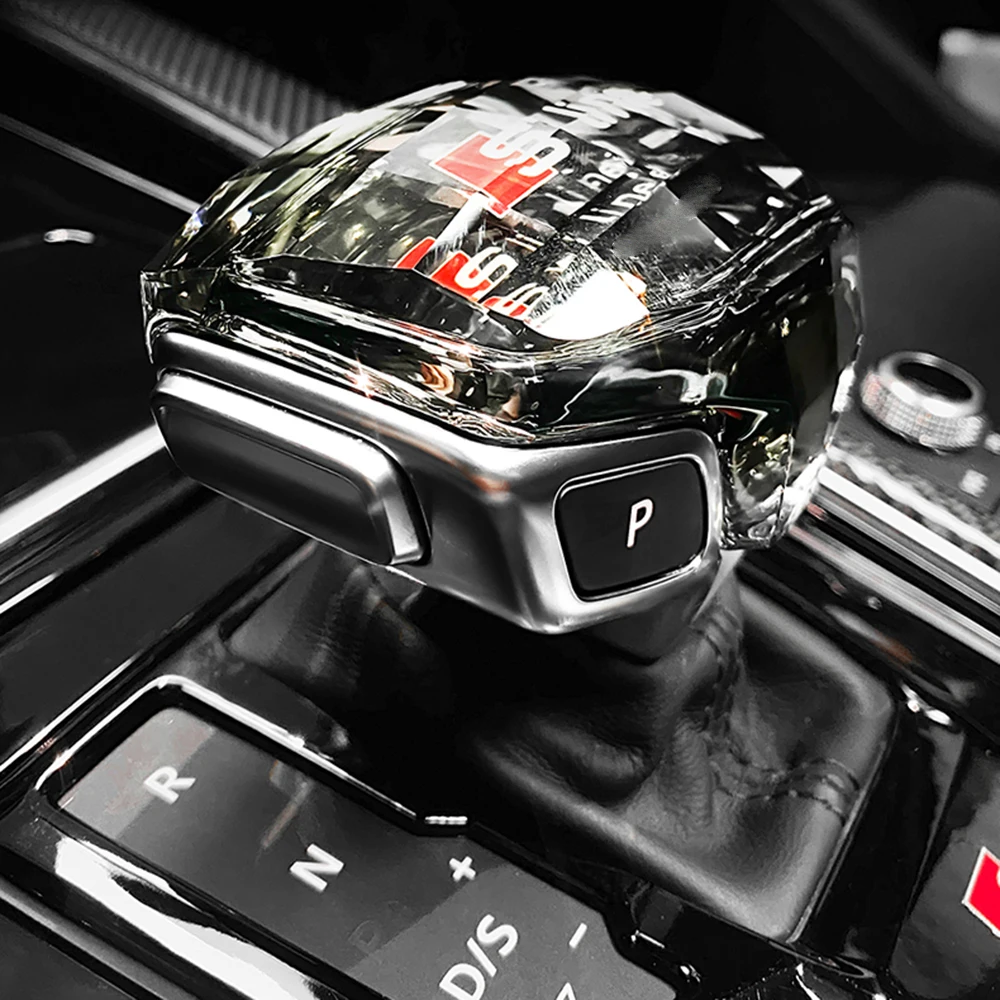 

The New Gear Shift Knob 100% Crystal Cover Compatible for AUDI A4 A4L A5 Q5 A6L A7 Q7 A8 Q8 Crystal Auto Gear Shift Knob