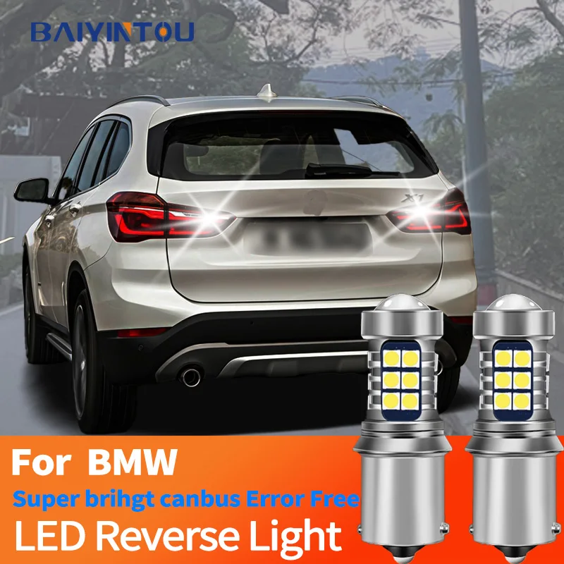 سيارة LED عكس ضوء Blubs P21W 1156 ba15s Canbus لسيارات BMW 5-Series E39 X1 E84 F48 X3 E83 Z3 Z4 Z8 رودستر E36 E86 E85 E52