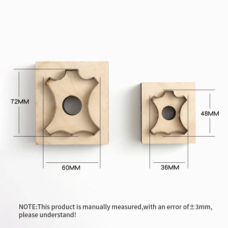 YOMDID Stampo da taglio per pelle a forma di etichetta fai-da-te Punzonatura Modello in pelle artigianale Lama giapponese Stampo geometrico Coltello