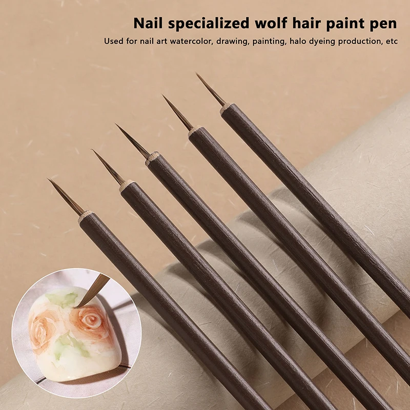 

Nail Art Wolf Hair Brush Pen Gel Painting Wire Drawing Pen Liner Polish Brushes Nail Design Tools