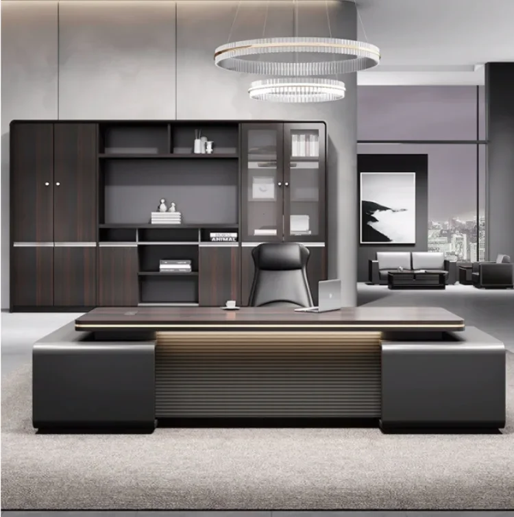 

Boss desk, office table and chair combination, simple and modern president desk, leadership office furniture supervisor