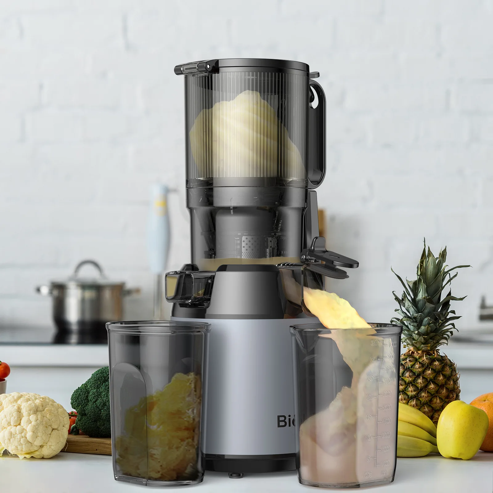 130mm Ultra Wide Mouth Slow Juicer with Large Capacity for Fresh Juices