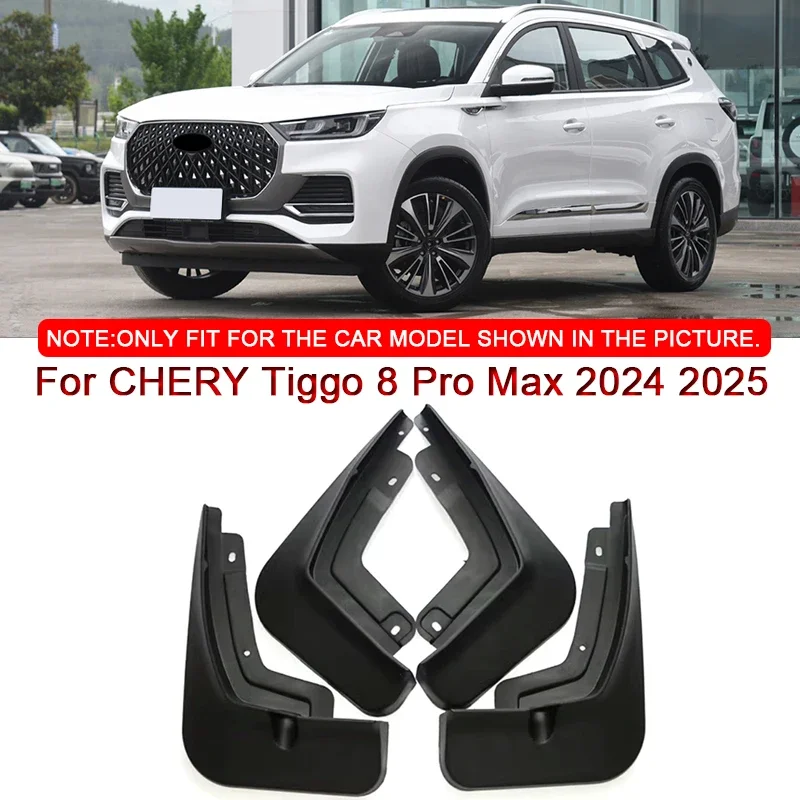 

For CHERY Tiggo 8 Pro Max 2024 2025 Car Styling ABS Car Mud Flaps Splash Guard Mudguards MudFlaps Front Rear Fender Accessory