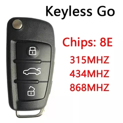 Cn008090 Aftermarket 3-Tasten-Flip-Smart-Key für a-udi q7 a6 s6 2006 Remote 8e-Chip 315/868nhz 4 f0 434 ak Keyless Go