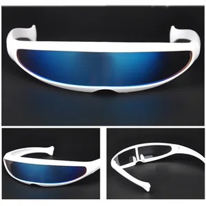 نظارات شمسية مستقبلية ضيقة Cyclops Visor للرجال ، نظارات شمسية ليزر ، عدسة شخصية معكوسة ، نظارات تنكرية ، UV400 أعلى 8 مبيعات لنظارات العملاق - رقم 4