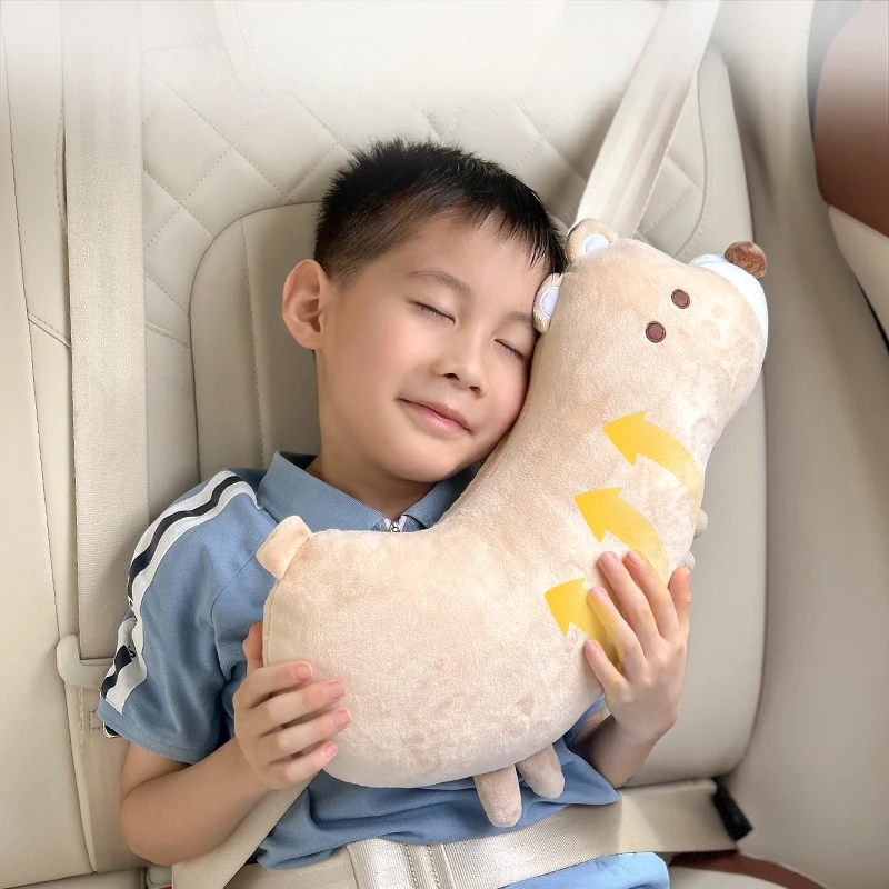 

Подушка для автомобильного кресла для детей, милая мультяшная подушка для сна на ремне безопасности, подушка для поддержки головы, аксессуары для детских ремней безопасности