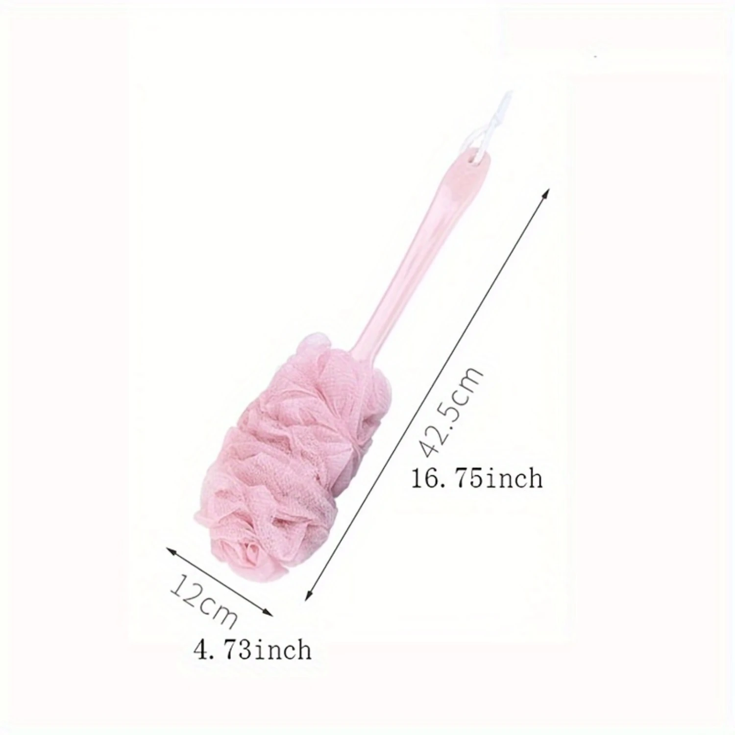 Back Scrubber Shower Brush Set - 3pcs Soft Mesh Long Handle Bath Sponge Washer for Men and Women - Body Bath Brush Bathroom Show