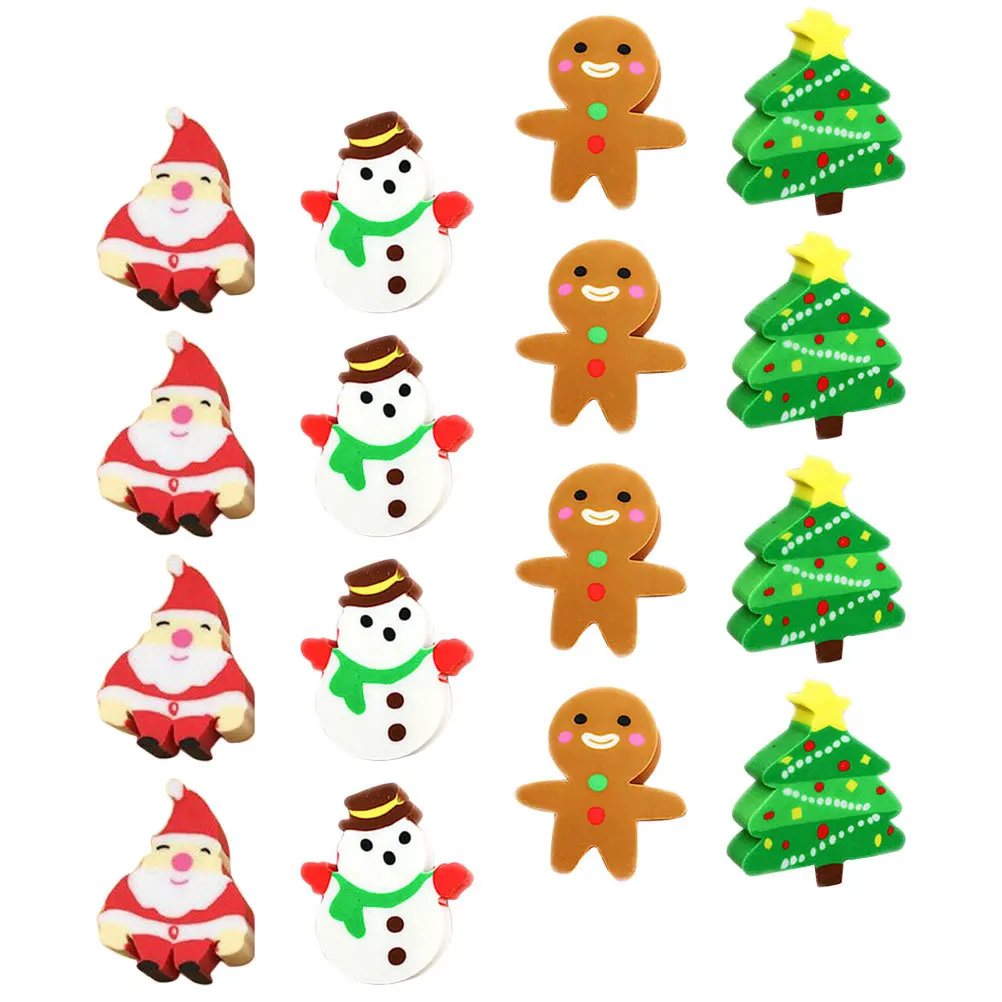 

40Pcs Christmas Tree Erasers Portable Multi-Function Pencil Erasers for Kids Delicate Wear-Resistant Sketch Mini School