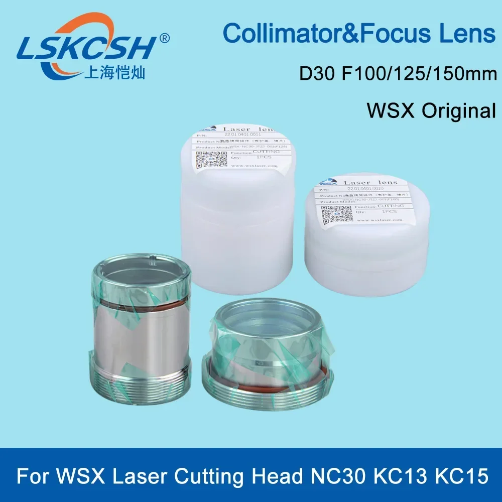  WSX Original Focus Lens Focusing Lens Collimating Lens D30 F100/125/150mm For WSX  HSG Fiber Laser Cutting Head NC30