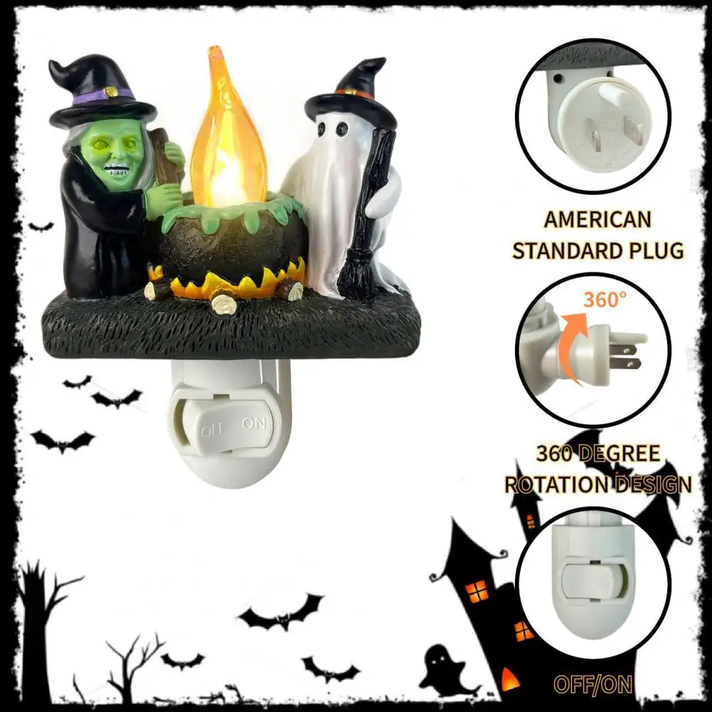 

Halloween Home Decor Halloween Night Light Spooky Witch Campfire Night Lights for Halloween Bedroom Decor for Kids for Girls
