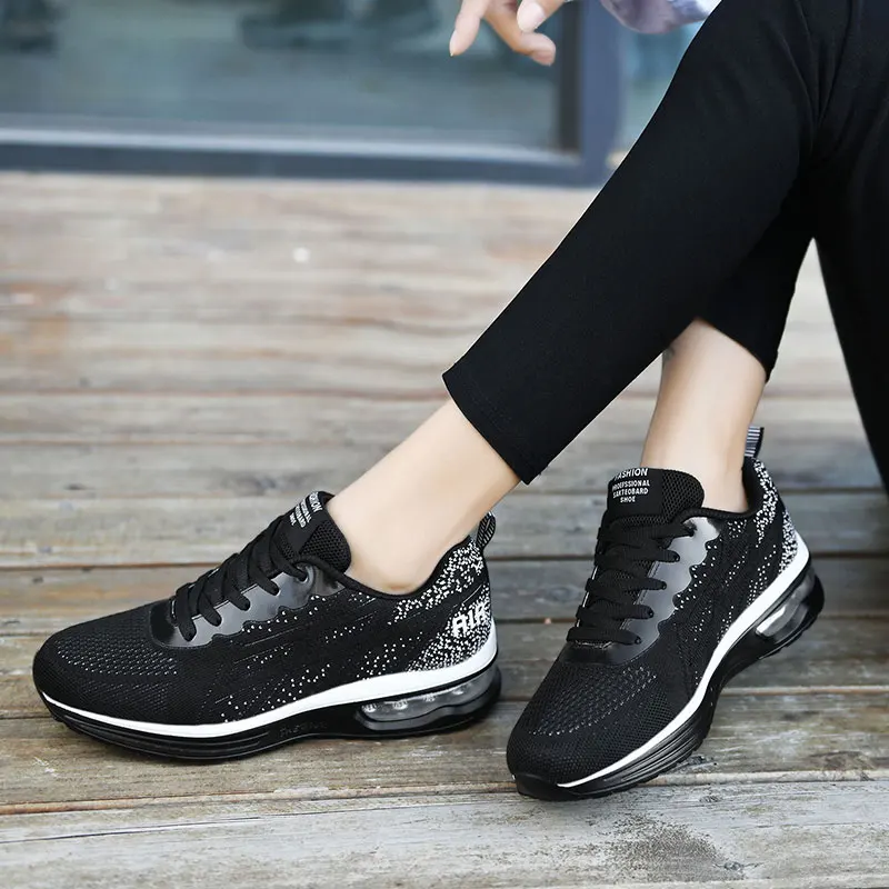 sneakers women running shoes air cushion comfortable breathable sports shoes outdoor walking footwears zapatillas de mujer