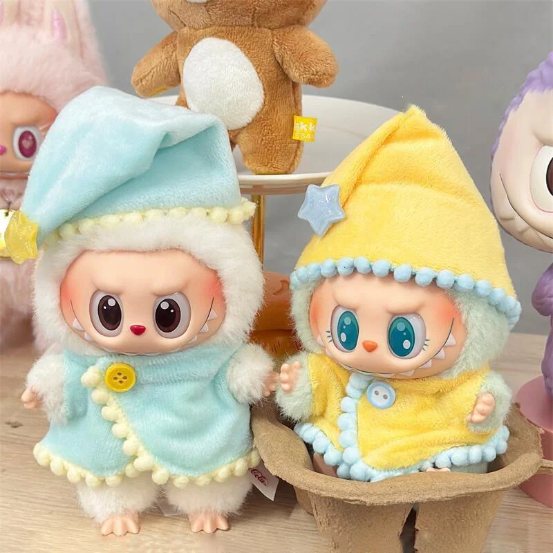 

Only Clothes For 15/17cm Vinyl Plush Doll Clothes Labubu Pendant Lucky Blue Pajamas Labubu V1/V2/V3 Clothes Accessories Toy Gift