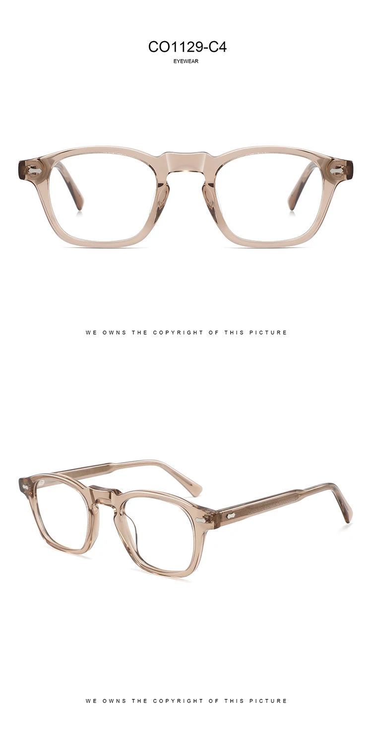 ALICIA Acetat Mode Retro Brillen Polygon Spektakel Optische Verordnung Rahmen Mann Frau – Detail 7