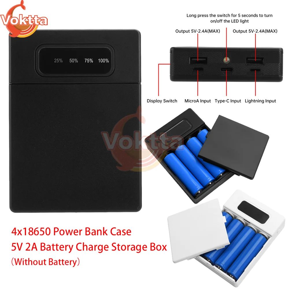 4X18650 Power Bank …