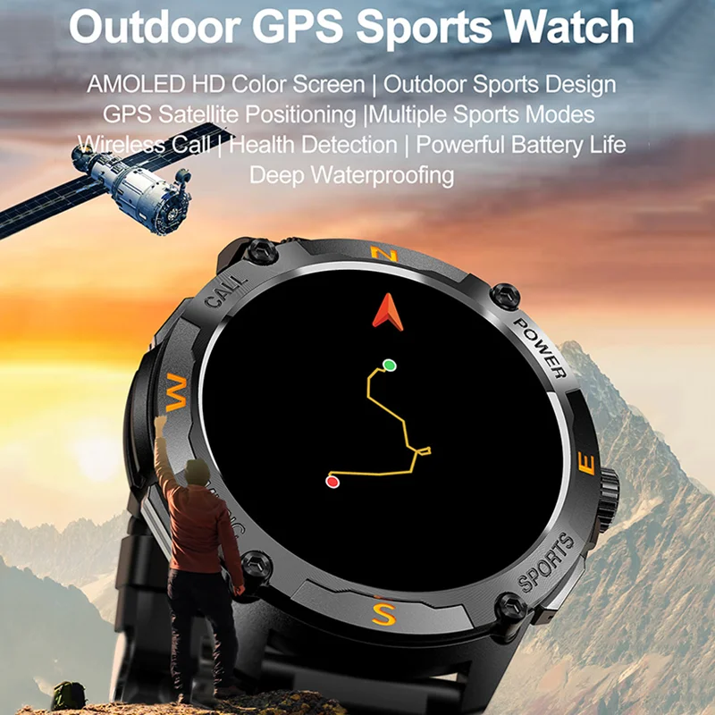 

Новинка 2025 года для Xiaomi GPS, спортивные умные часы для мужчин, 1,43-дюймовый AMOLED-экран, встроенные двухдиапазонные умные часы GNSS с Bluetooth-вызовом