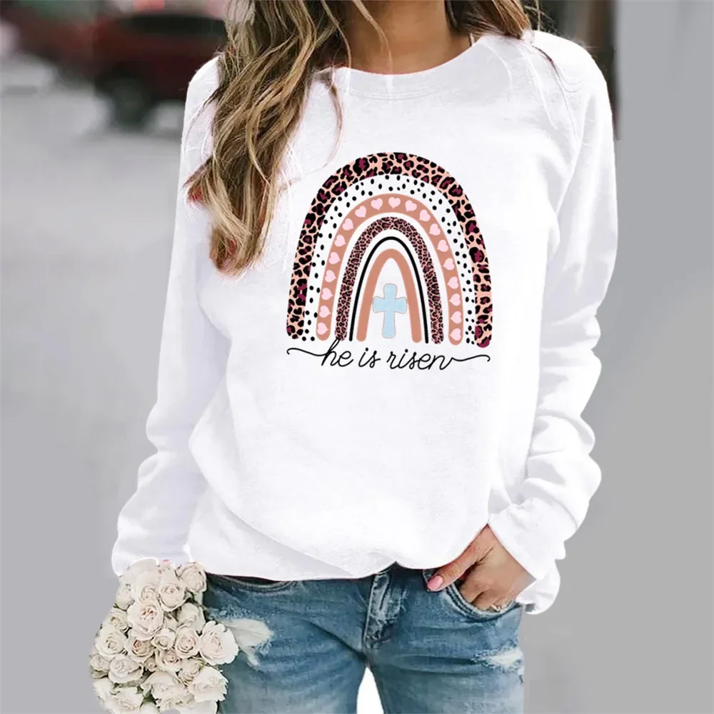 Thanksgiving Print Long-sleeved Crew-neck Hoodie Lady Streetwear Women  Aesthetic  Sweatshirt  Sweatshirts