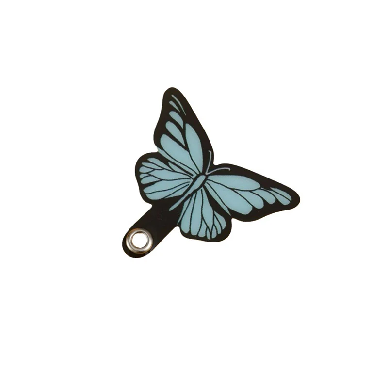 3pcs Cartoon Butterfly Clip per cordino per telefono cellulare guarnizione per telefono cellulare stile di moda semplice adesivo posteriore per custodia per cellulare