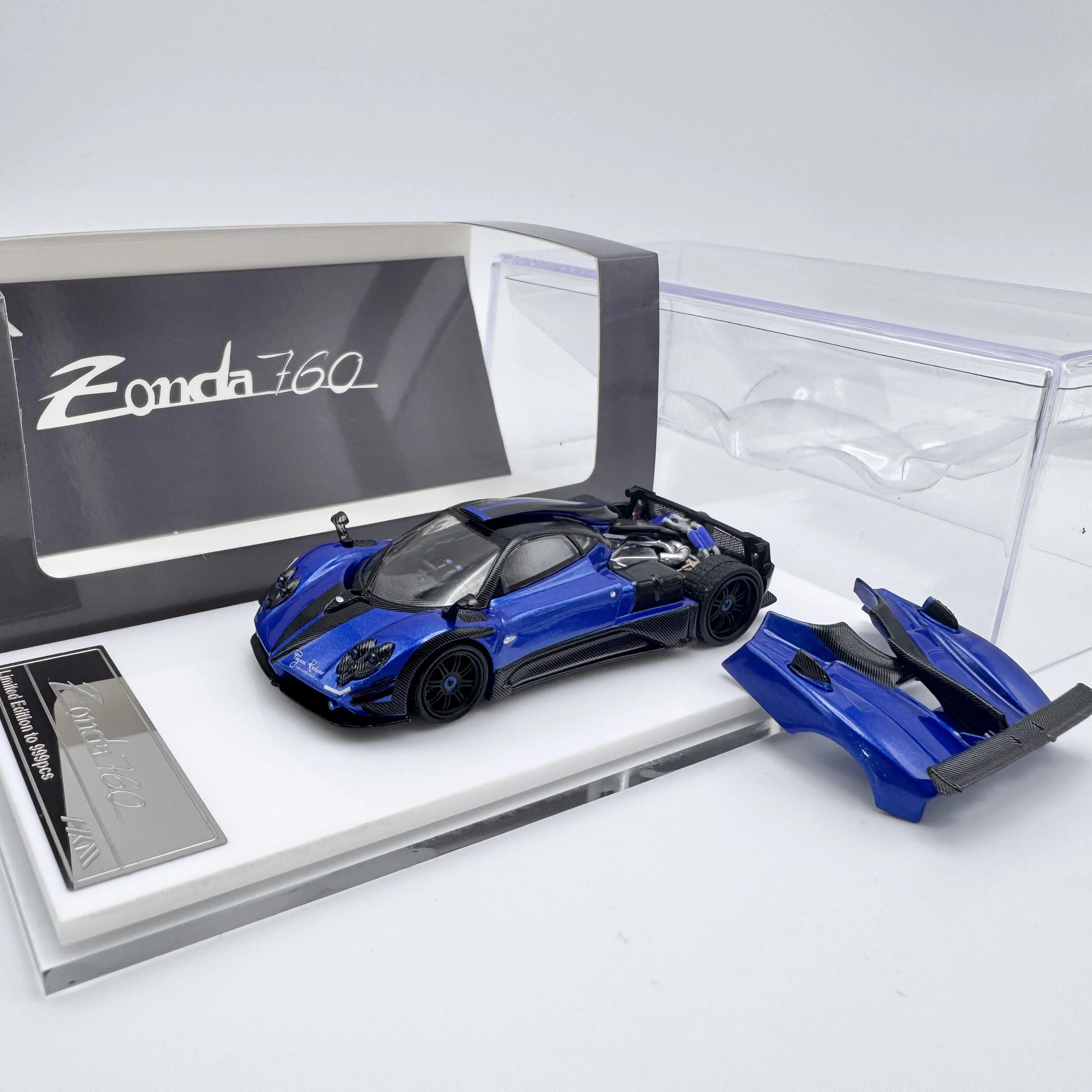 

HKM 1:64 Zonda 760 LH Blue Alloy Car Model Collect