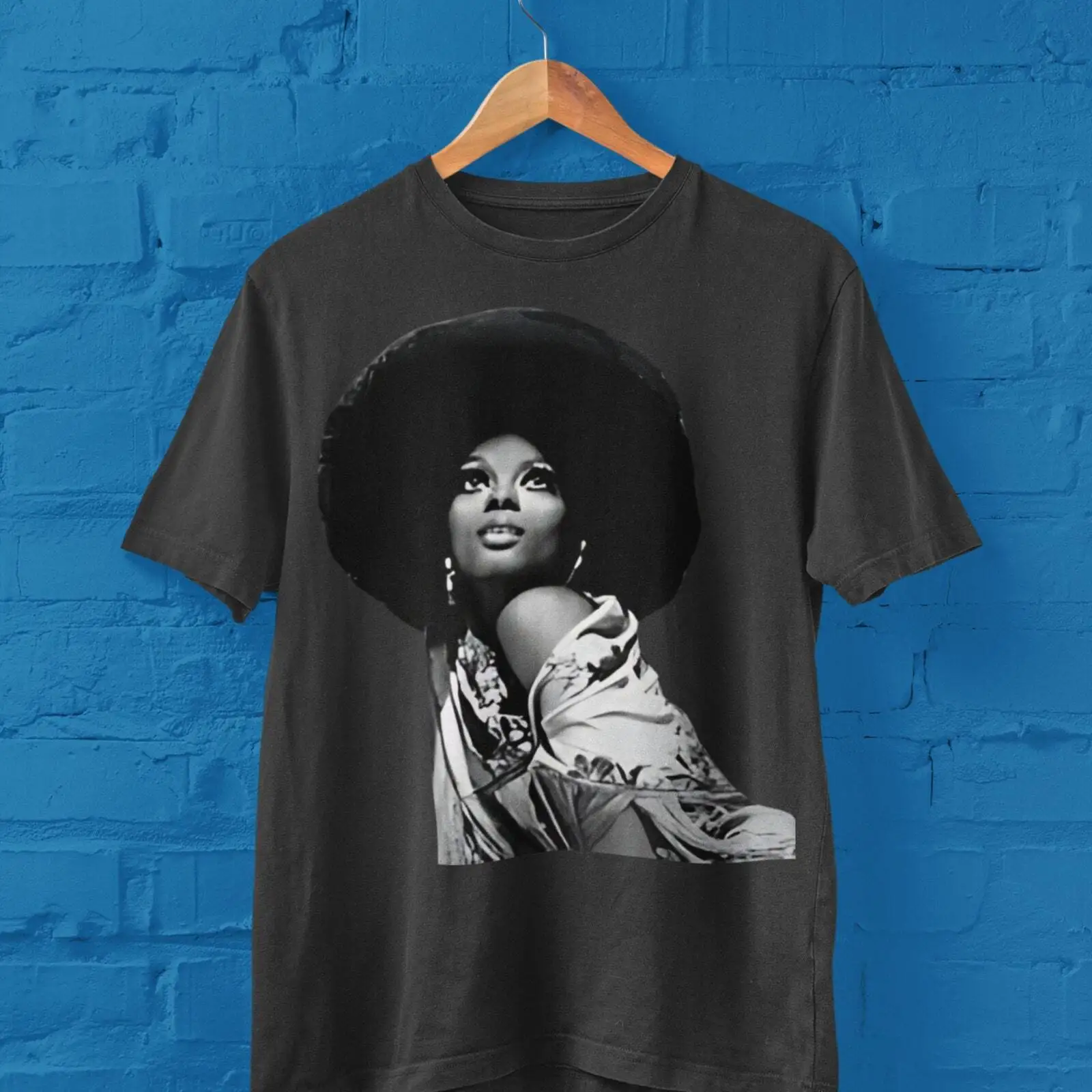 Diana ross t shirt afro schönheit vintage foto